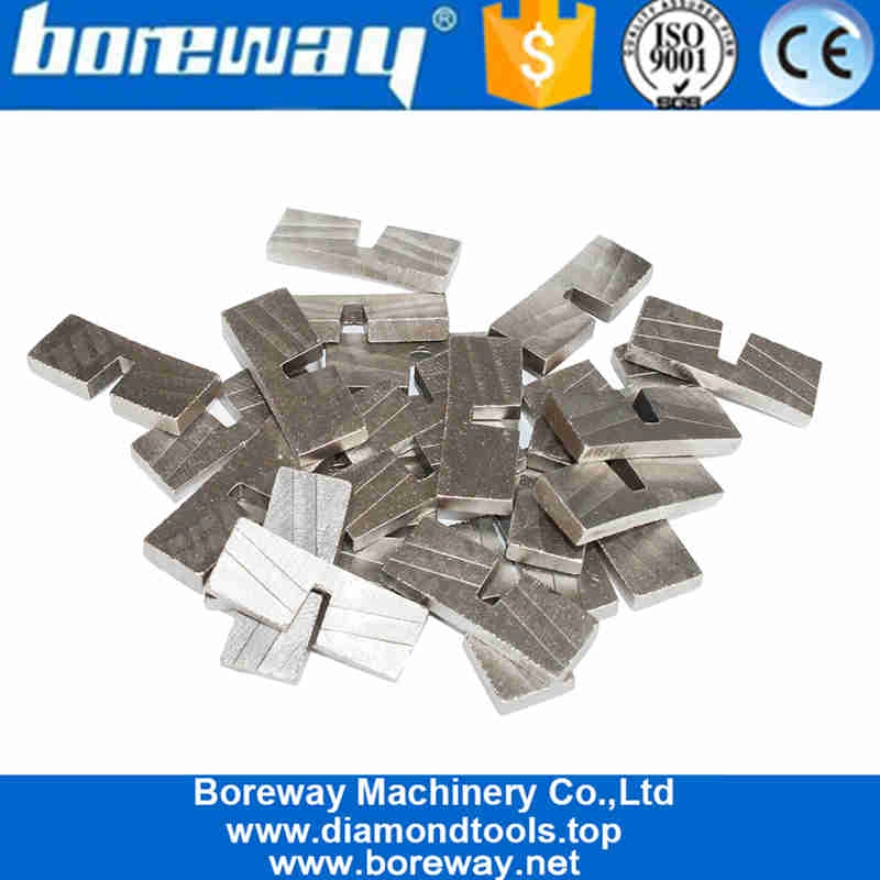 Boreway High Efficiency Marble Cutting Notched Diamond Segment For Edge Cutting