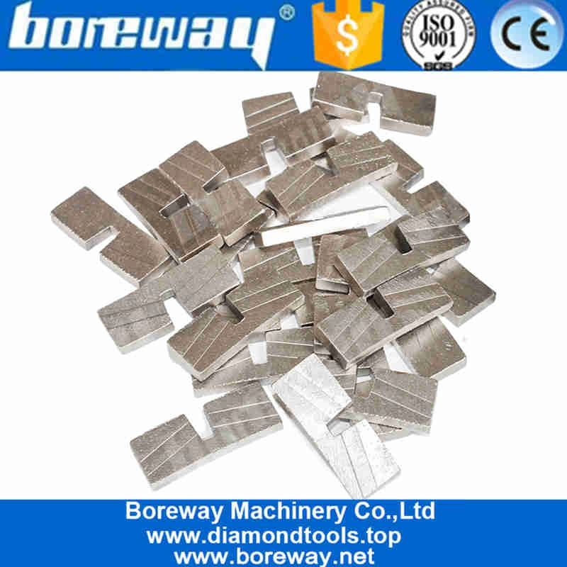 Boreway High Efficiency Marble Cutting Notched Diamond Segment For Edge Cutting