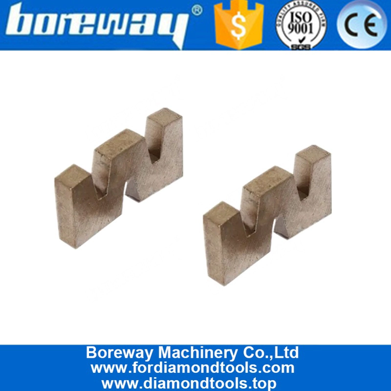 Boreway Silver Weld W Shape Edge Cutting Diamond Segment for Granite