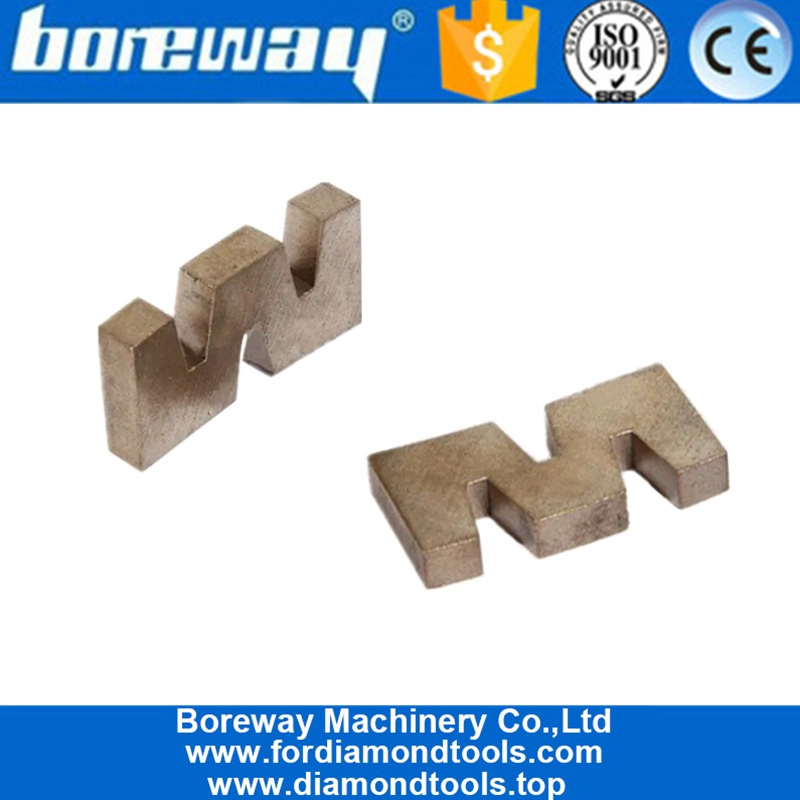 Boreway Silver Weld W Shape Edge Cutting Diamond Segment for Granite