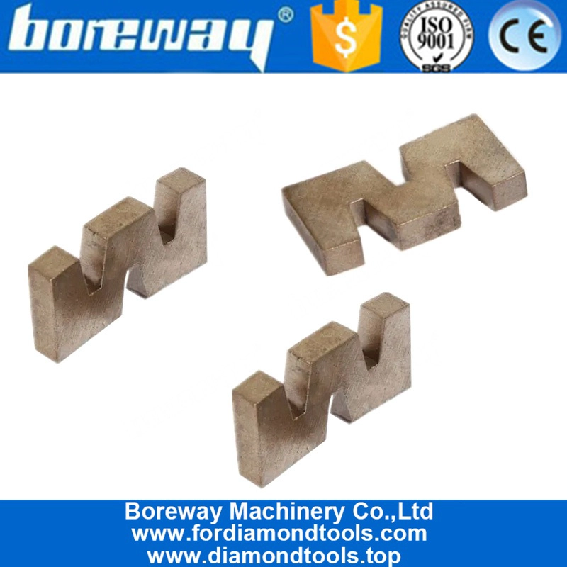 Boreway Silver Weld W Shape Edge Cutting Diamond Segment for Granite