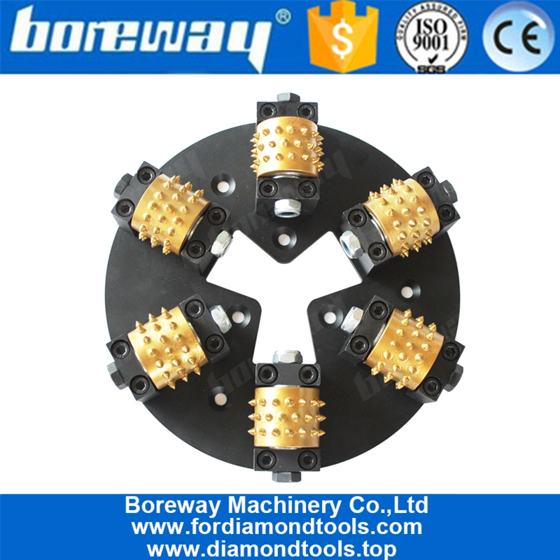 Boreway Qualità superiore HTC 270MM 45S Diamante a denti Litchi Piatto di superficie con 6 rulli Produttore