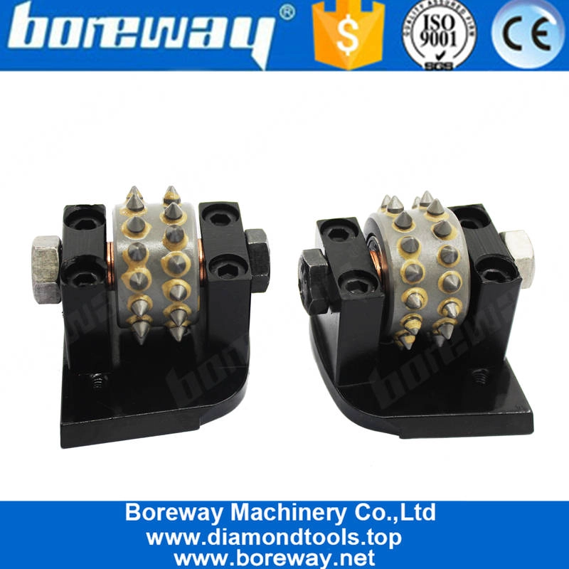 Boreway Two Rows 30s Lavina Diamond Bush Hammer Carbide Tips Litchi Surface Roller for Grinding Concrete Floor Manufacturer