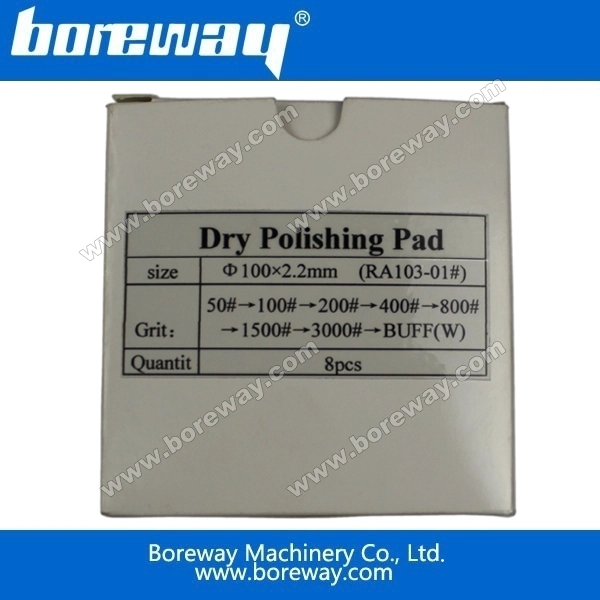 Boreway pula en seco diamante pulido pastillas