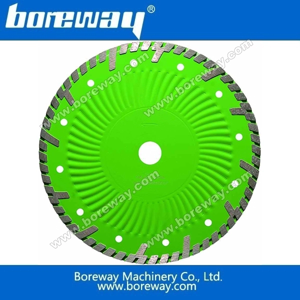Boreway हीरा धातुमल निरंतर टर्बो ब्लेड लहराया