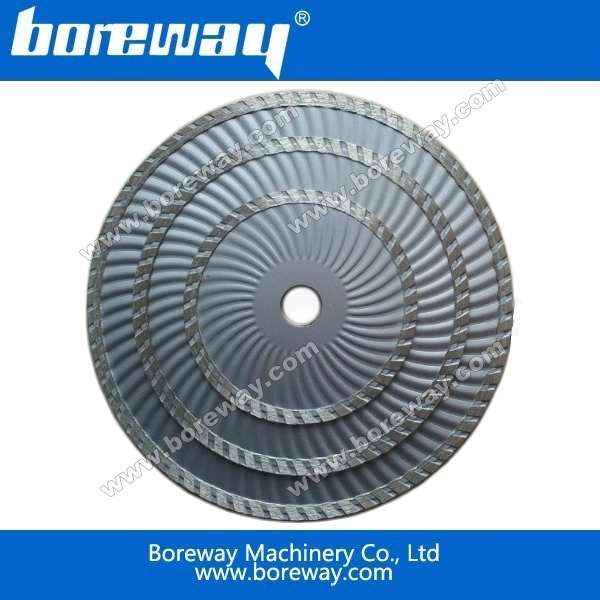 Boreway हीरा धातुमल निरंतर टर्बो ब्लेड लहराया