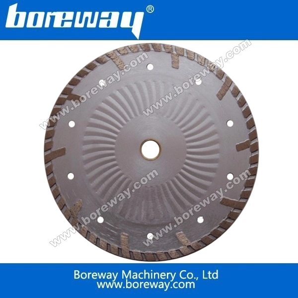 Boreway हीरा धातुमल निरंतर टर्बो ब्लेड लहराया