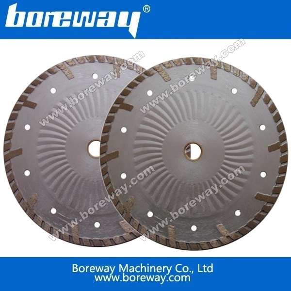 Boreway हीरा धातुमल निरंतर टर्बो ब्लेड लहराया