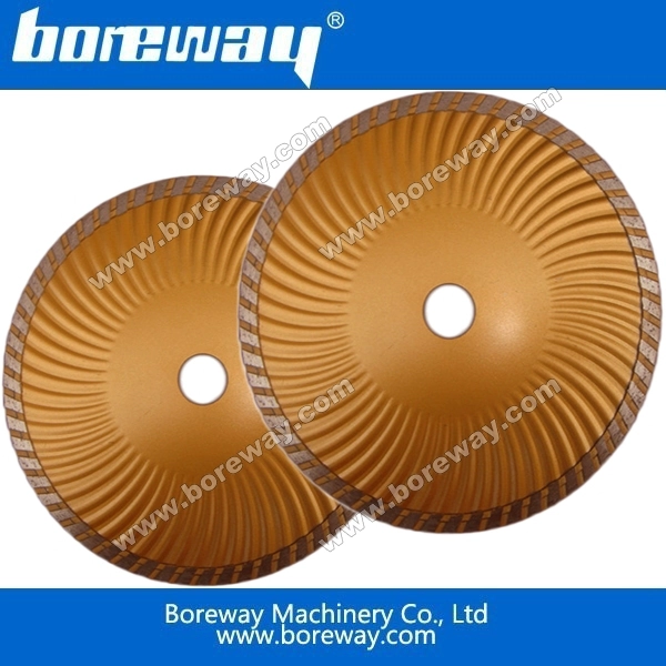 Boreway हीरा धातुमल निरंतर टर्बो ब्लेड लहराया