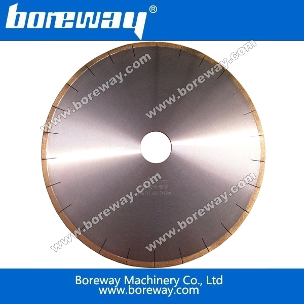 Boreway edge cutting blade and segment for marble