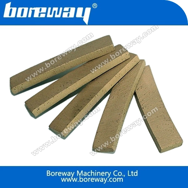Boreway horizontal cutting blade and segment for marble