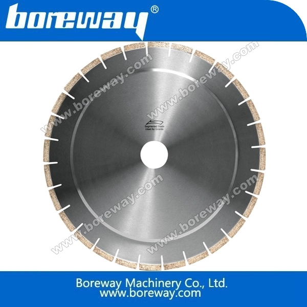 Boreway horizontal cutting blade and segment for marble