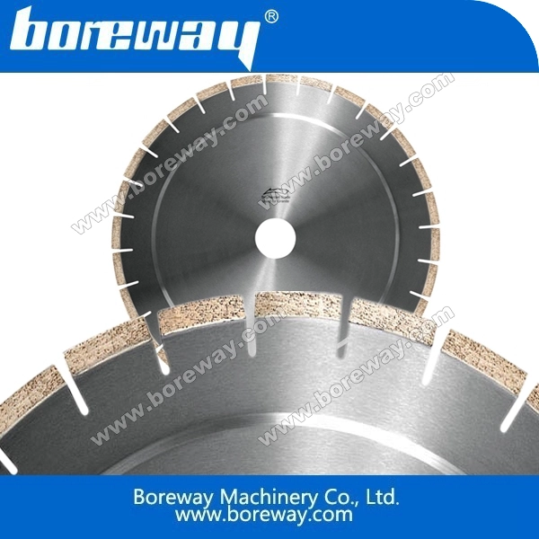 Boreway horizontal cutting blade and segment for marble