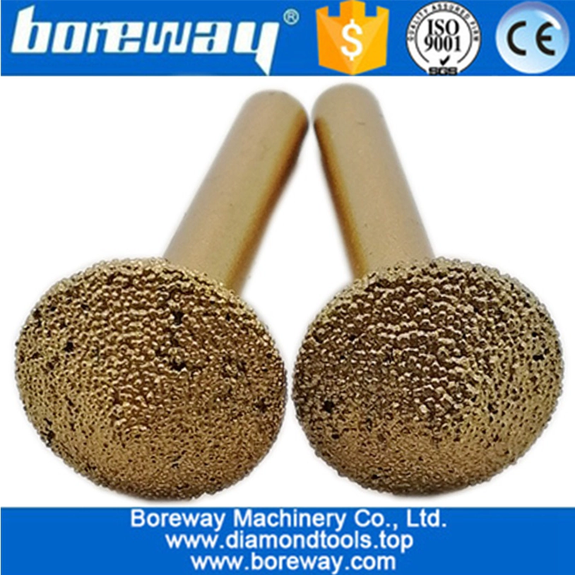 Boreway توريد 8 ملليمتر مقبض 90 درجة كبير الفطر 3d فراغ صنع الماس الحفر بت ، الماس نحت بت