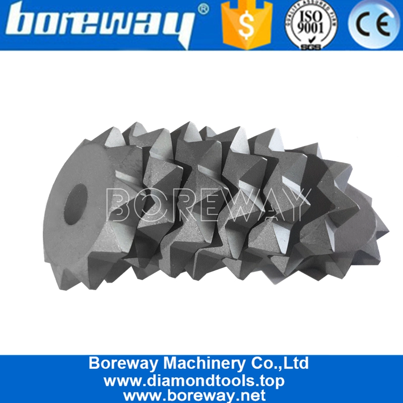 Tip in lega di carburo Tip Star Tipo Bush Hammer Rullo per granito