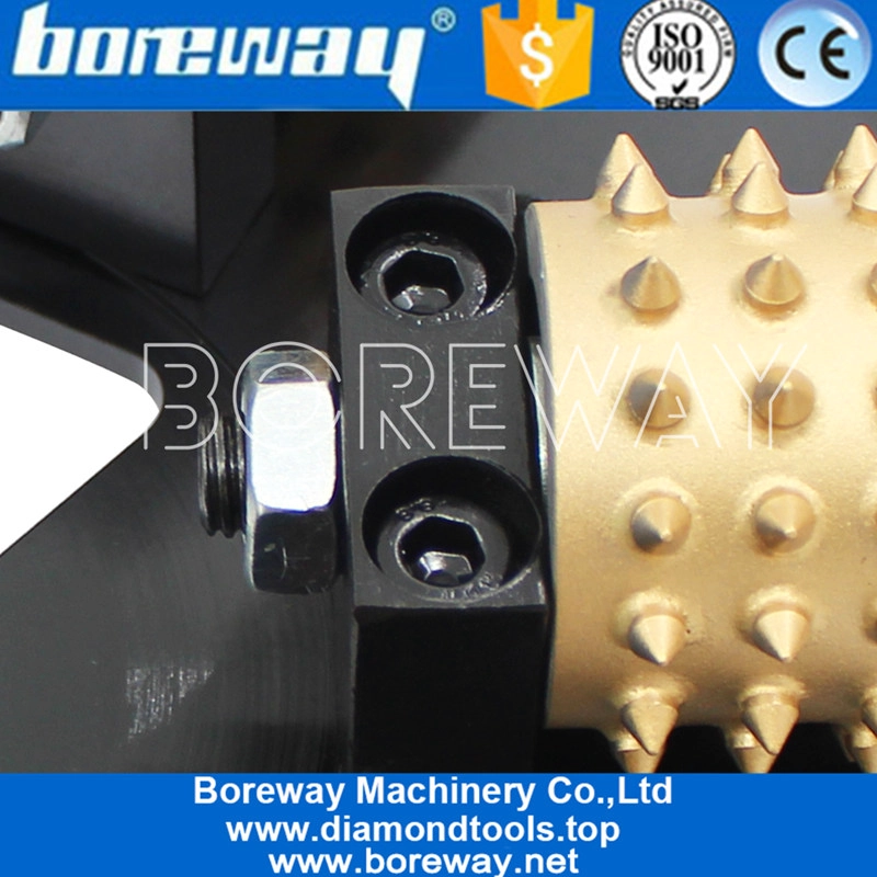 China 270mm Rotary HTC Bush Hammer Plate With 6 Carbide Alloy Roller Manufacturer