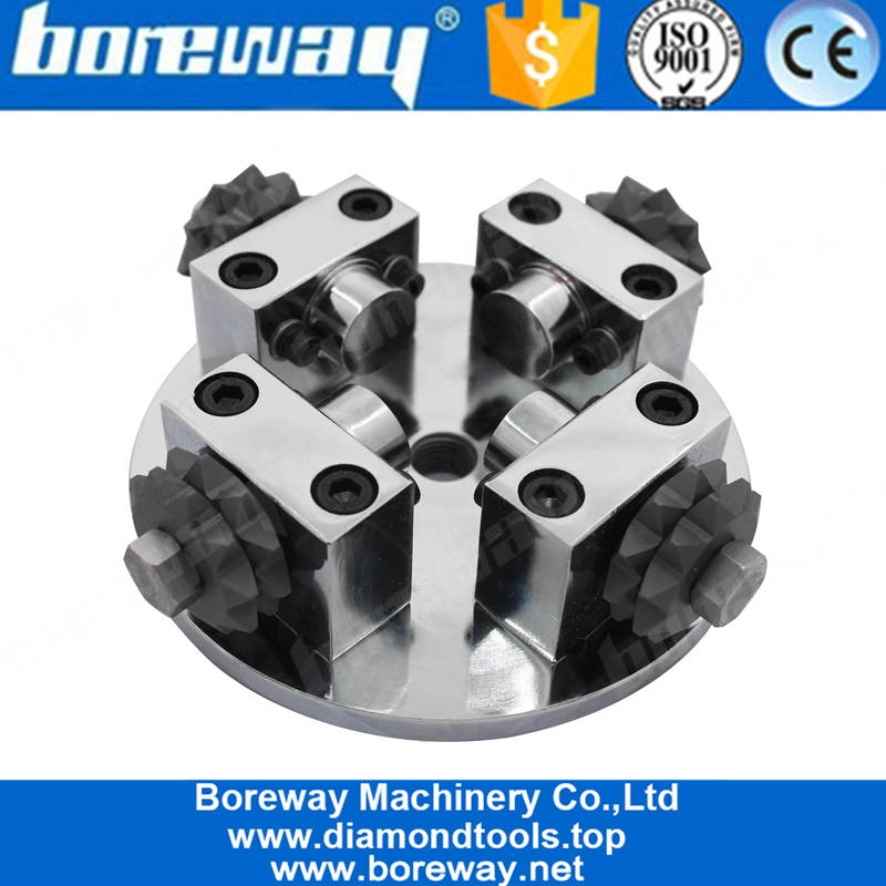 D125MMx4Tx20SxM14 Star Shape Diamond Bush Hammer Disc For Concrete And Stone Floor