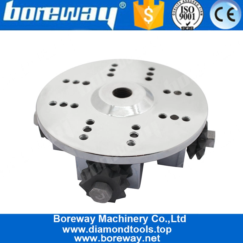 D125MMx4Tx20SxM14 Star Shape Diamond Bush Hammer Disc For Concrete And Stone Floor