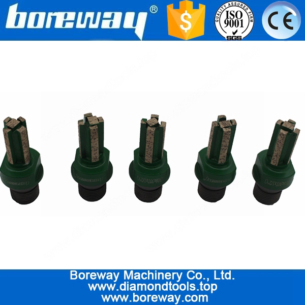 D16 * 30T * 1/2 "G Cortador de fresado de dedo de diamante CNC con segmento de fuerza para contador