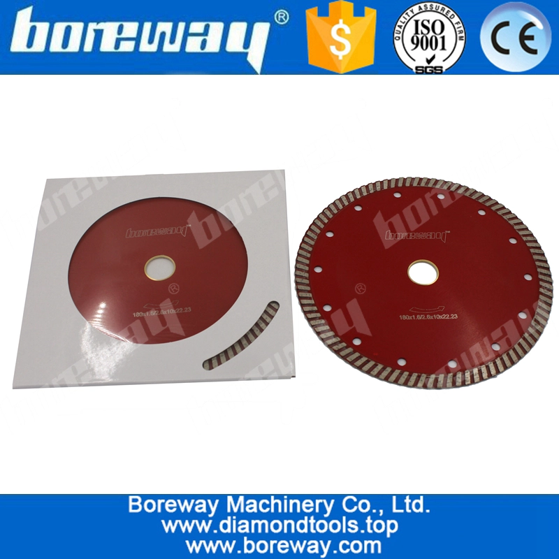 D180x2.6x10x22.23mm Brick Cutting Disco Turbo Wave Segment Per Granite Slab