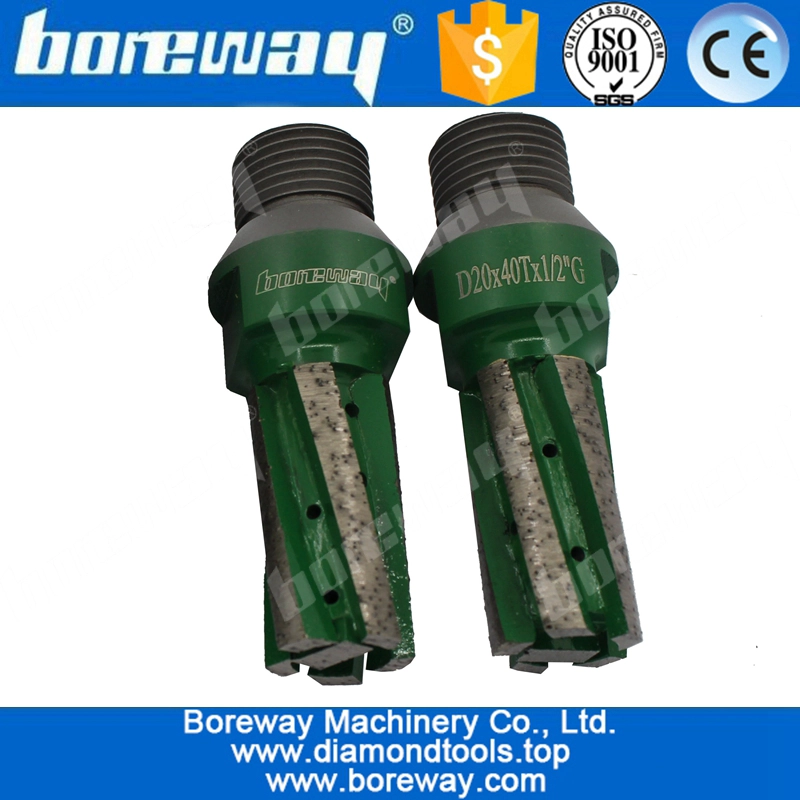 D20x40Tx1/2"G Diamond Finger Drill Bits For Grinding Blind Hole