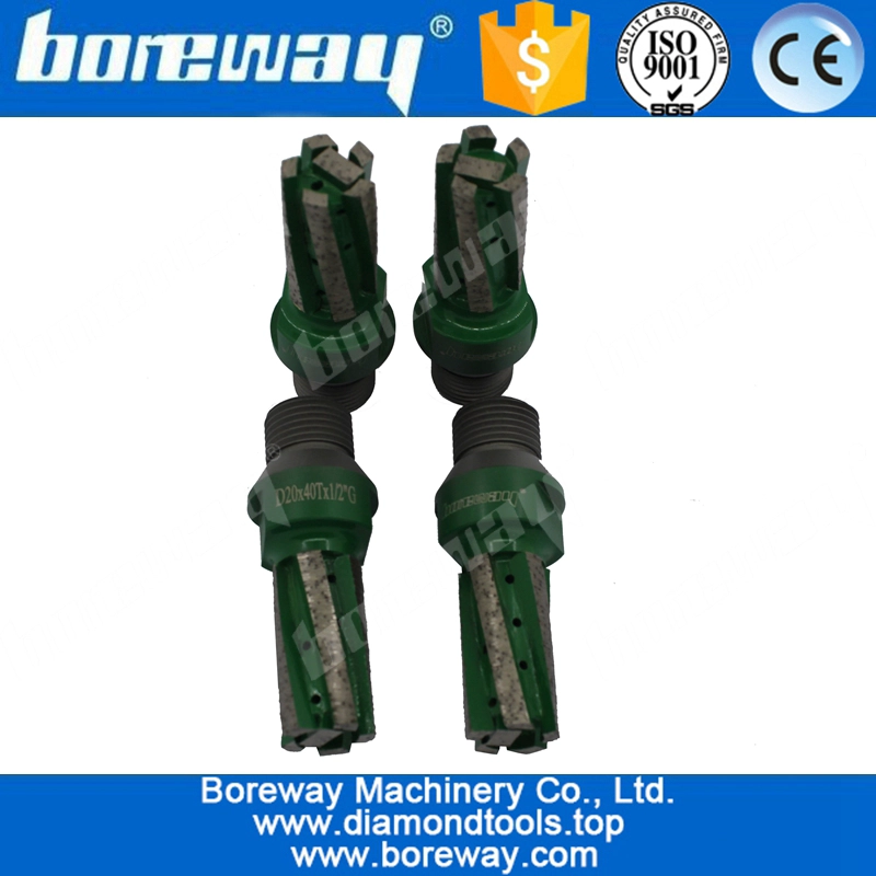 D20x40Tx1/2"G Diamond Finger Drill Bits For Grinding Blind Hole