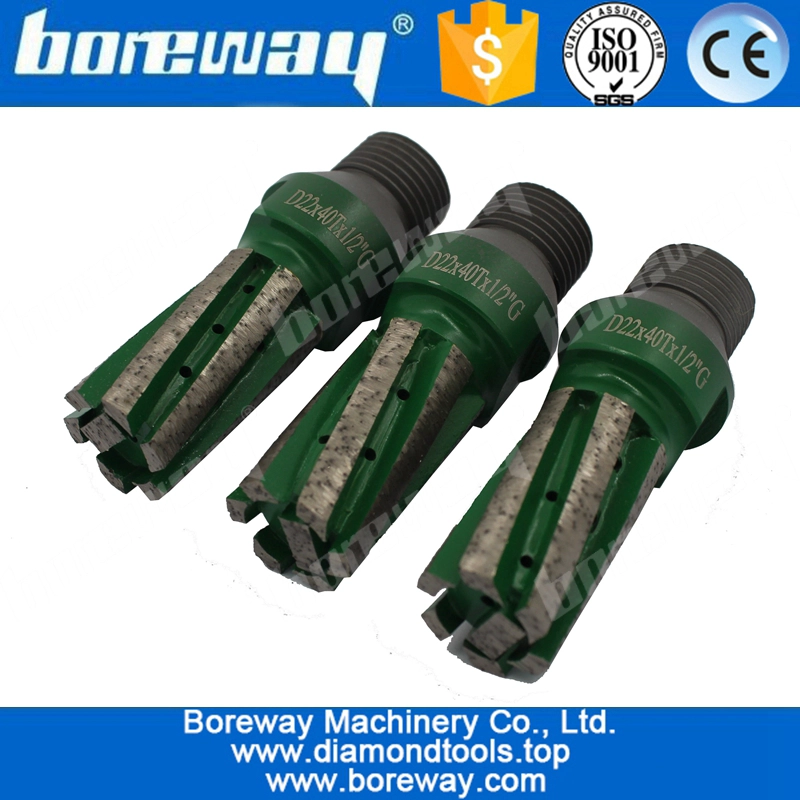 D22x40Tx1/2"G Diamond Fnger Bit Tools For Inside Holes Grinding