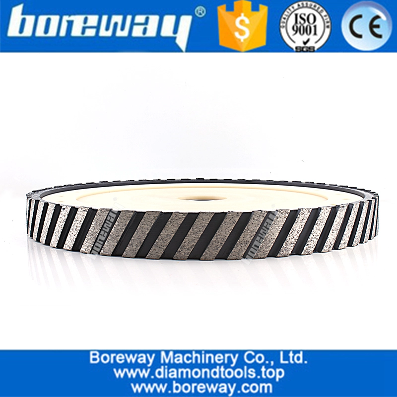 D250mm diamond silent core calibrating milling wheel with segment wide 40mm for grinding granite and marble