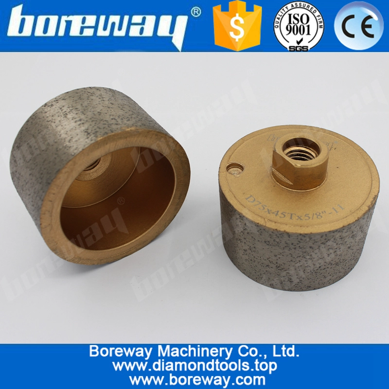 D75 * 45T * 5/8 "-11 kontinuierliche Stein Diamantschleifscheibe