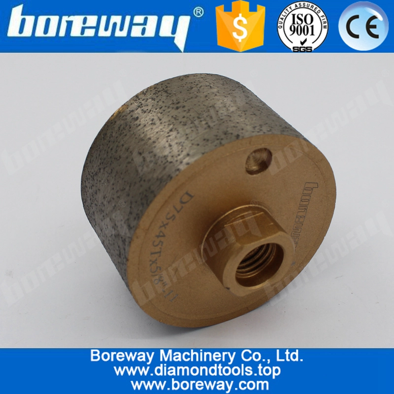 D75 * 45T * 5/8 "-11 kontinuierliche Stein Diamantschleifscheibe