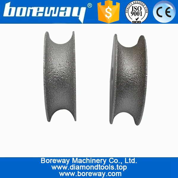 D75x25Tx20H Half Round Vacuum Brazed Diamond Profiling Wheel For Stone