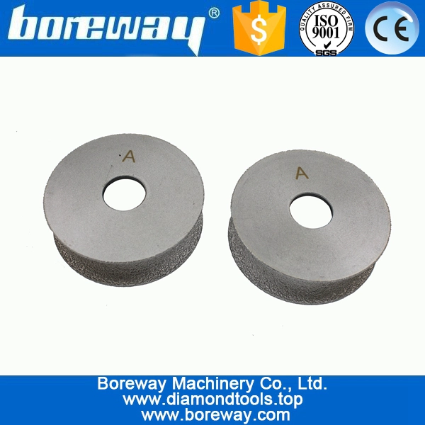 D75x25Tx20H Half Round Vacuum Brazed Diamond Profiling Wheel For Stone