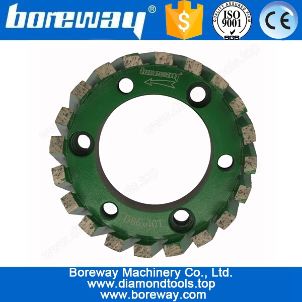 D86x40Tx50H Diamond Segmented Stubbing Cutter Wheel For Sink Hole