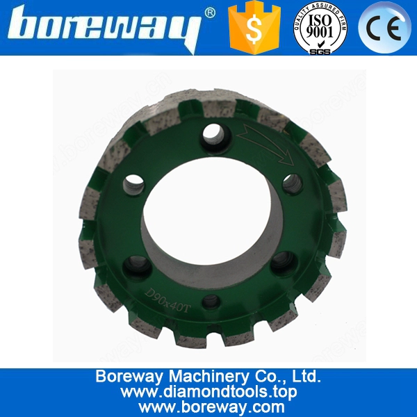 D90x40Tx50H CNC Diamond Continuous Stubbing Wheel For Granite