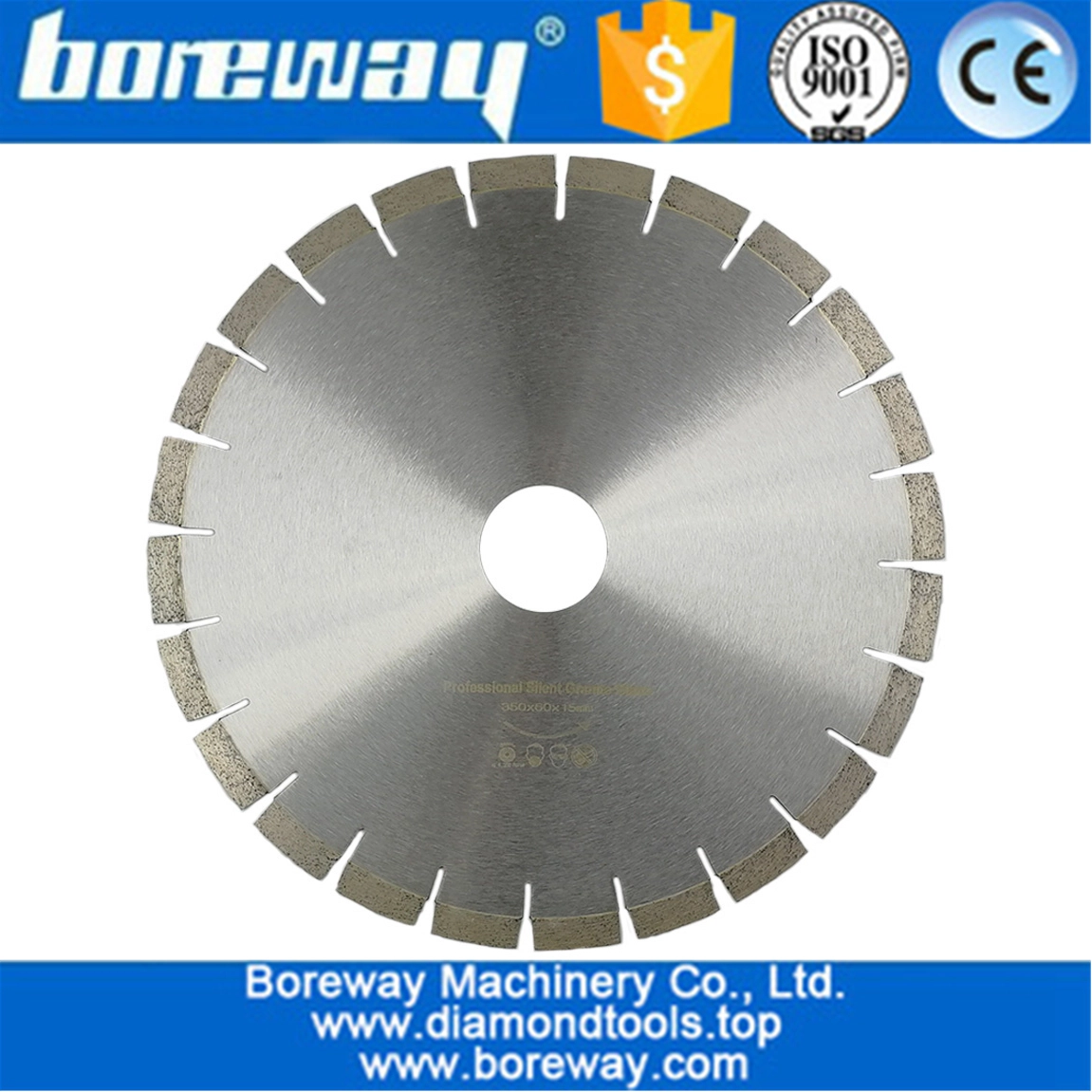 Dia.350 mm Calidad profesional Diamond Sils Saw Sandwich Sandwich Core de acero Corte de granito Rueda de disco de disco 50 mm 60 mm