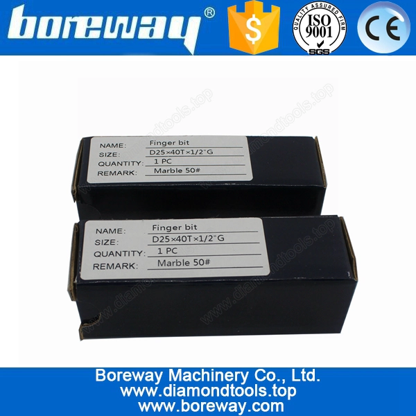 Diamond CNC Segment Milling Cutter with Strengthen Bottom D25*40T*1/2"G