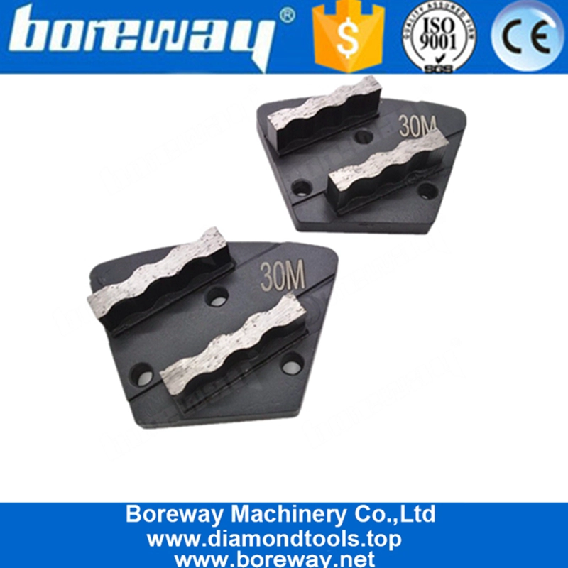 Diamante Utensili Nuovo design Segmenti d'onda Blocco trapezoidale Diamante per pavimenti ruvidi in cemento