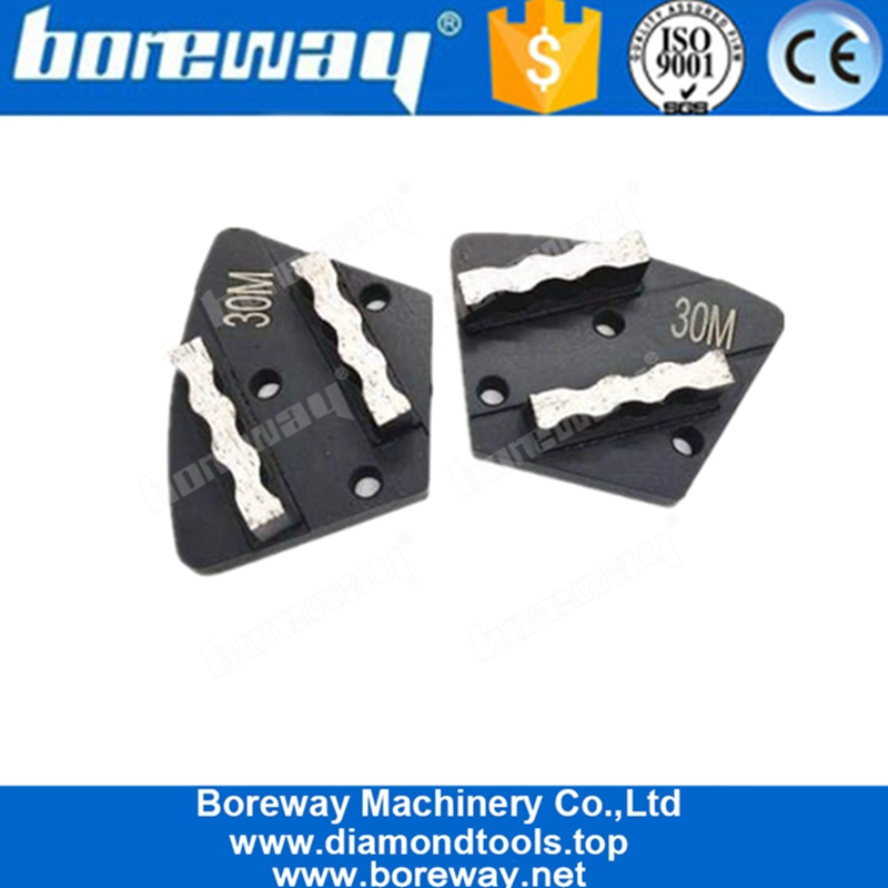 Diamante Utensili Nuovo design Segmenti d'onda Blocco trapezoidale Diamante per pavimenti ruvidi in cemento