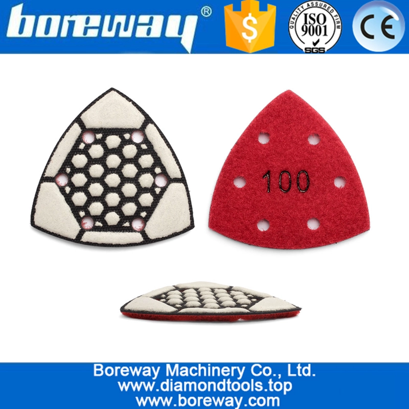 Diamond Triangle Sanding Pad Dry 3inch Polishing Pads Tools For Oscillating Multi Tools Renovator Dremel Power