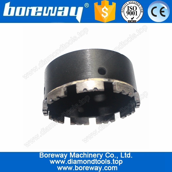 Diamond core drill bit set for quartz