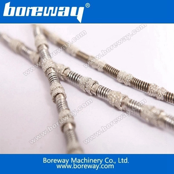 Diamond vacuum brazed wire and beads