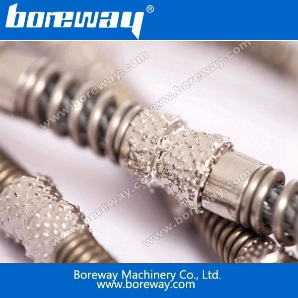 Diamond vacuum brazed wire and beads