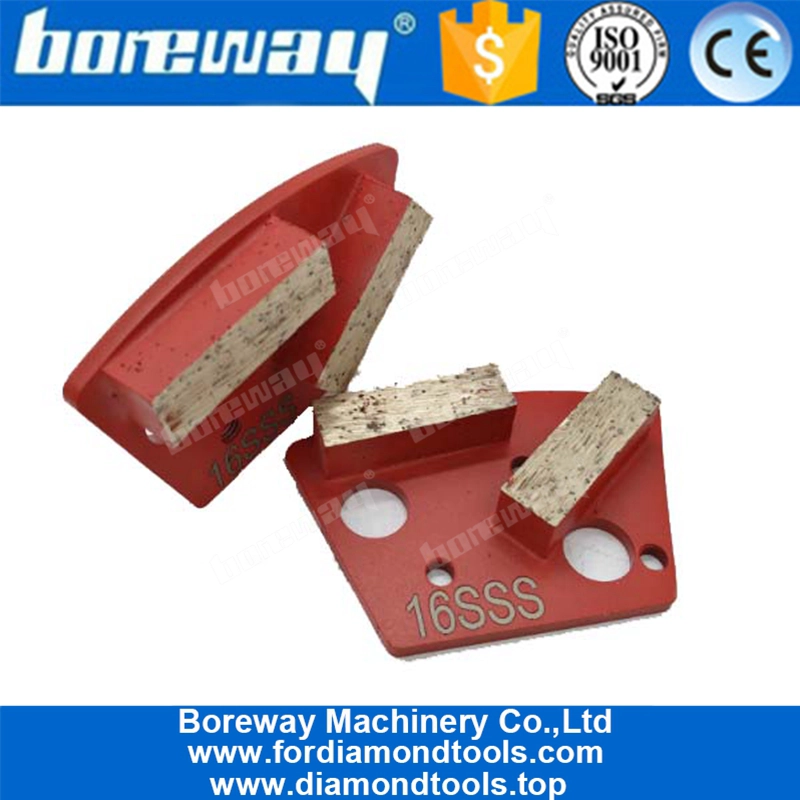 Double Bar Trapzoid Diamond Metal Grinding Pad For Grinding
