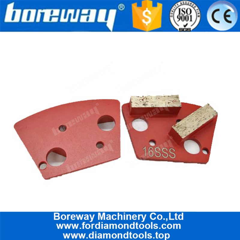 Double Bar Trapzoid Diamond Metal Grinding Pad For Grinding