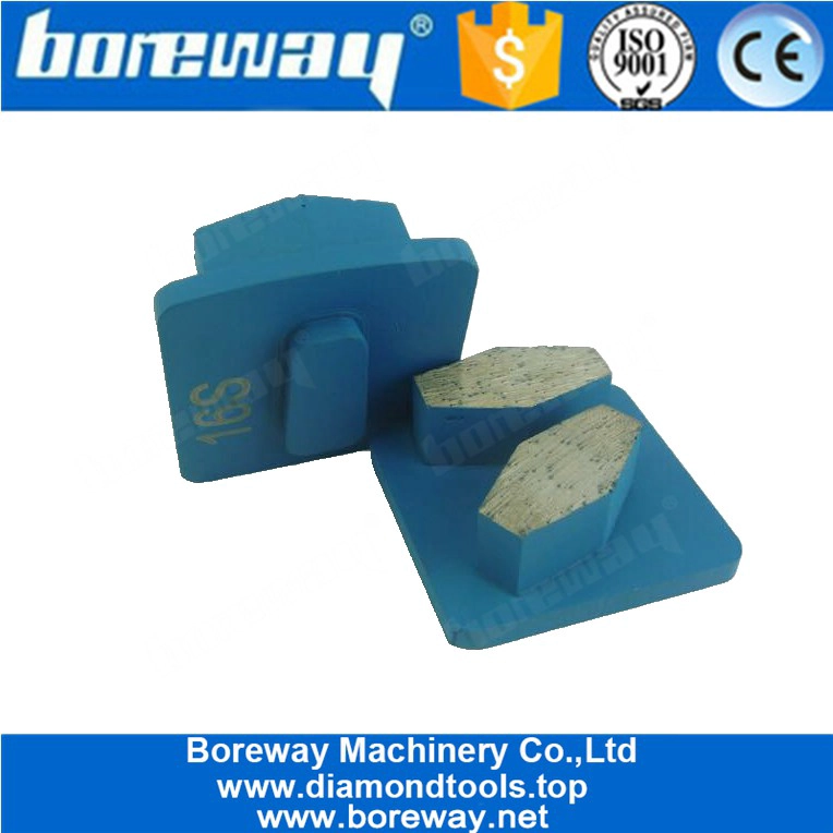 Double Hexagon Segments Diamond Grinding Wing For Husqvarna Grinding Machine