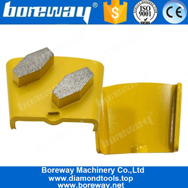 Double Hexagon Segments HTC Diamond Grinding Pads For Concrete Terrazzo Floor and Stone Grinding