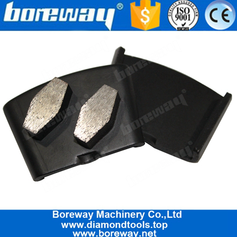 Double Hexagon Segments HTC Diamond Grinding Pads For Concrete Terrazzo Floor and Stone Grinding