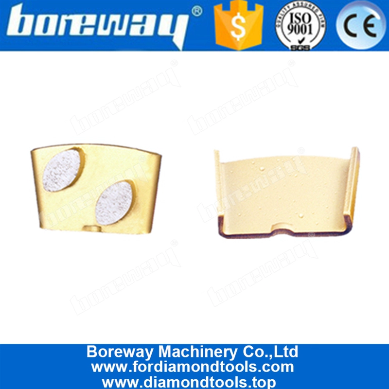 Double Oval Segment HTC Diamond Grinding Shoe For Concrete