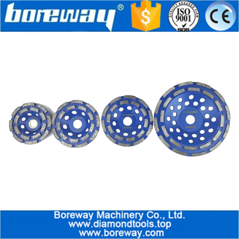 Double Row Diamond Cup Wheel wholesale diamond segment grinding wheel concrete granite grinding surface removal
