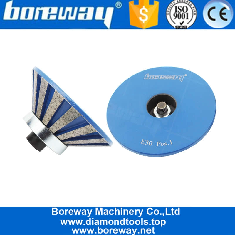 E Shape Diamond Profiling Segmented Router Bit Edging Granite Marble Stone With m8 Connector Manufacturer